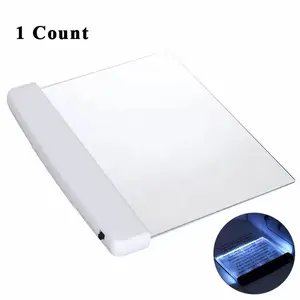 Night Reading LED Book Light, Portable Eye-Care Bookmark Lamp, Transparent Full-Page Bed Reading Light (batteries Not Included)