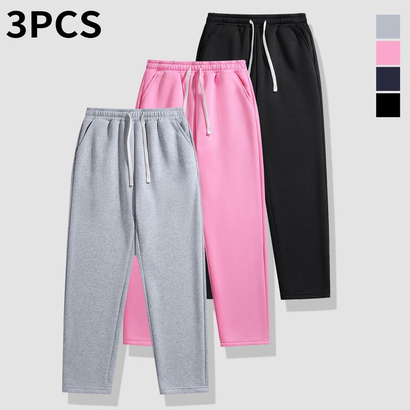 3pcs Men's Loose Straight-Leg Pants Winter & Fall Workout Trousers Soft Knit Fabric ,Drawstring Waistband Outdoor Casual Athletic Style, Side Pockets, Winter Outfits Men,Comfort Style Suitable for Teens & Young Adults, Great Gift Idea 3pcs Men's Loose Straight-Leg Pants Winter & Fall Workout Trousers Soft Knit Fabric ,Drawstring Waistband Outdoor Casual Athletic Style, Side Pockets, Winter Outfits Men,Comfort Style Suitable for Teens & Young Adults, Great Gift Idea