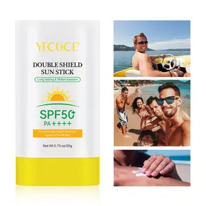 YECUCE Portable Rotating Sunscreen Stick Spf50+, Deep Moisturizing Oil Control, Long-Lasting Waterproof UV Protection for All Skin Types, 0.7oz/20g