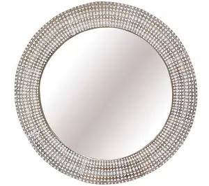 36" Round Whitewash Mirror by Valerie