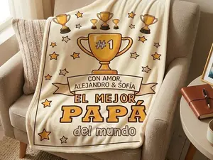 Best Dad Ever Flannel Blanket El Mejor Papá Del Mundo Cozy Throw Blanket Viral Father's Day Gift Soft Hispanic Latino Dad Blanket For Couch Bed Sofa Decor lady in blanket wrap