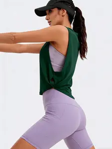 Women's Loose Dry Fit Sleeveless T-Shirt Vest Hoodie, Summer Lightweight Breathable Running Yoga Top, Fitness Sports Wear