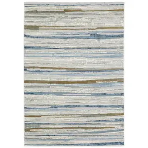 212 MAIN 6x9 ft. Abstract Art Power-Loom Machine-Made Stain-Resistant Low Pile Durable Rectangle Area Rug, Multi-Color Household Decorative Rug, Ideal for Living Room & High-Traffic Spaces, Durable Area Rugs