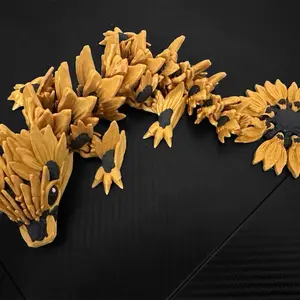 Sunflower Dragon | Articulated 3D Print