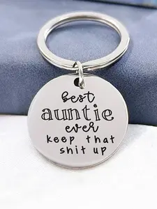Unique Gift for Aunt From Nephew, Thoughtful Birthday Present for Family, Special Keepsake for Cherished Moments, Minimalist Design Keychain