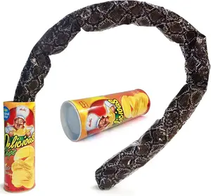 Blppldyci The Potato Chip Snake Can Jump Spring Toy Gift April Fool Day Halloween Party Decoration Jokes in A Gag Prank Large Size (Potato Chip Style)(1pcs)      + Poop  Prank Survival Kit Hilarious Shart