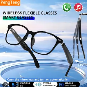 AI Bluetooth translation Wireless Wearable Smart Glasses -100+language translation and ChatGPT, automatic power on, high-definition calling, lossless music, elastic mirror legs, suitable for work, driving, and travel - the perfect 2026 gift