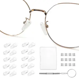 Eyeglasses Nose Pads - Soft Cushioned Rubber Glasses Replacement Nose Pad Included with Eyeglass Repair Kits for Sunglasses Myopia or Presbyopia Glasses