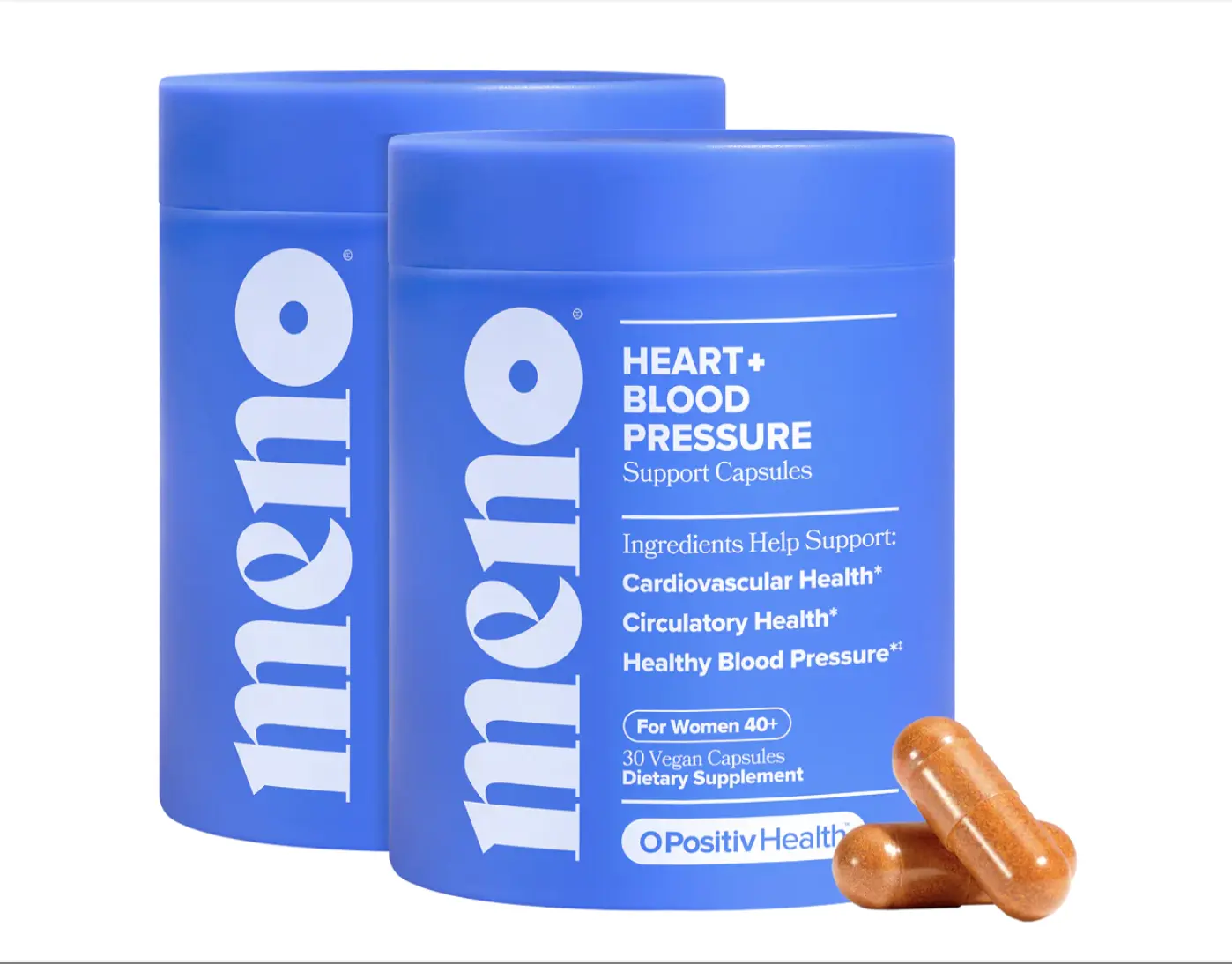 MENO Heart Health & Blood Pressure Support Capsules 2-Pack
