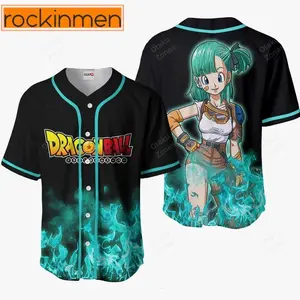 Dragon Ball Bulma Jersey Shirt Draagon Ball Anime Merch Clothes