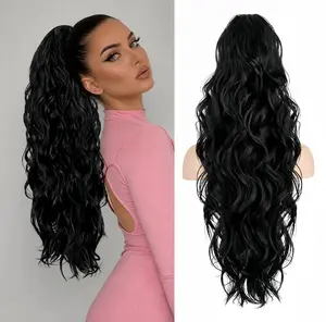 NOKOARI 28-Inch Synthetic Claw Clip Hair Extensions - Long Wavy, Natural-Looking for Quick Daily Ponytail Styling outdoorfun