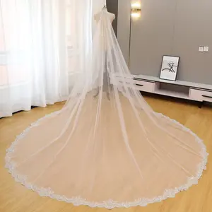 Luxurious Beaded Lace Bridal Veil | Shimmering Silver Sequin & Pearl Accents | 1-Tier Ethereal High-Clarity Crystal Train