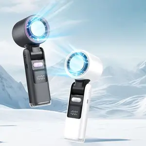 Portable Handheld Turbo Fan, 1 Count Foldable Personal Fan, Mini Wearable Fan, Portable Battery Fan for Summer Travel, Adjustable Turbo Fan