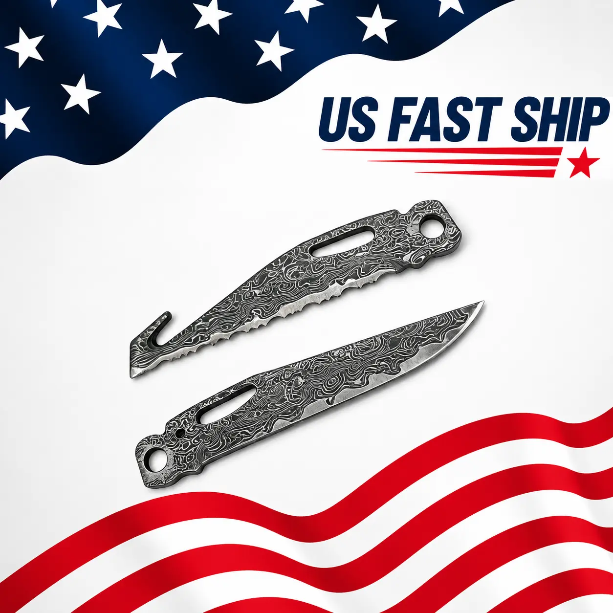 VG10 Damascus Blade Replacement for Leatherman CHARGE TTI & WAVE