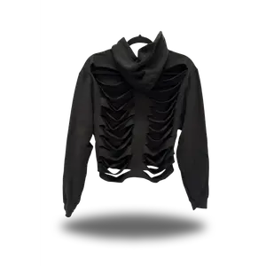 ROAD RASH BLACK CROP HOODIE - 1.0
