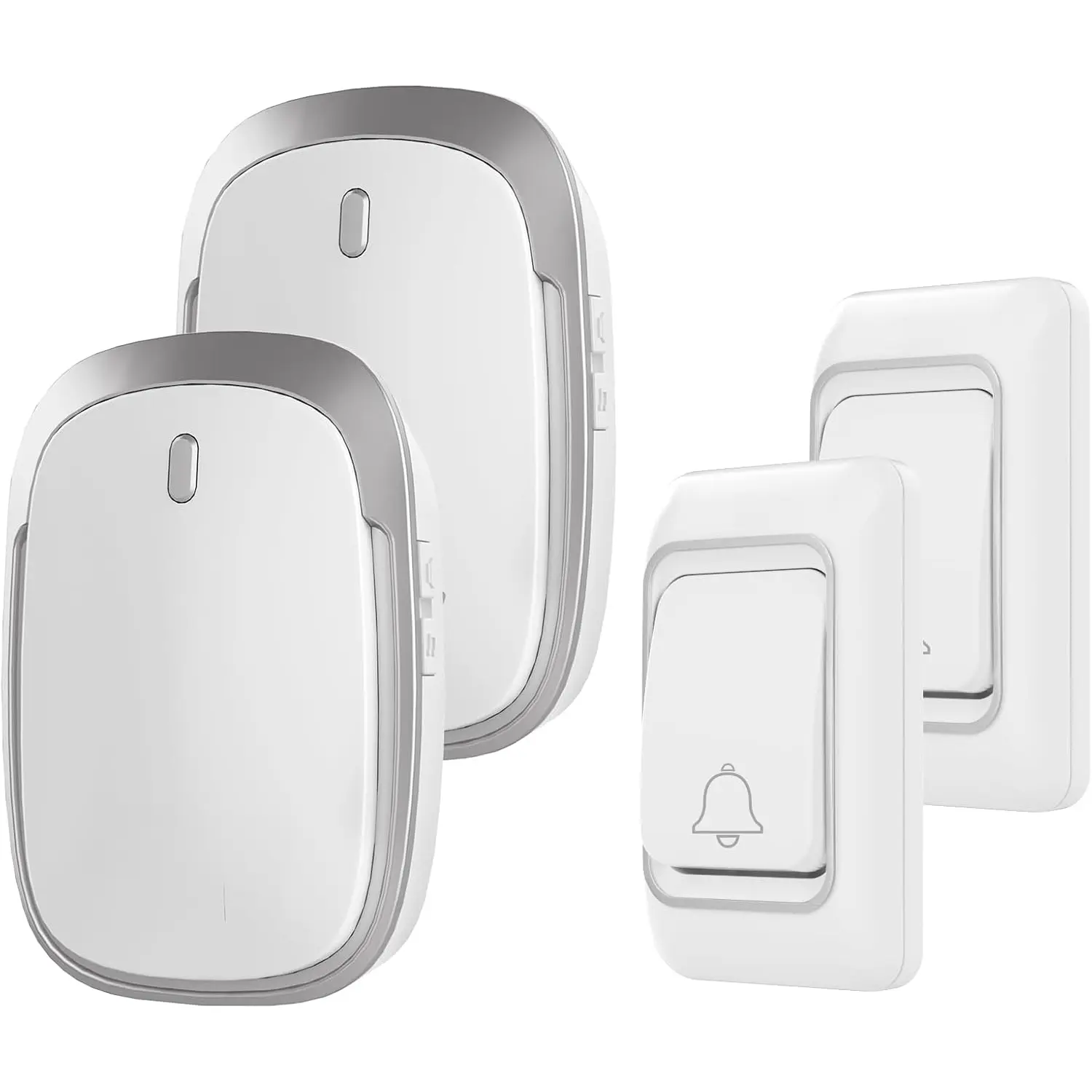 Doorbells, Plug-in,  , Easy to Install, 1300 Ft Range, 60 Chime, LED Flash, , Differentiate Various Doors, , 2 Transmitter & 2 Receiver for , Office
