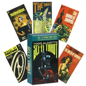 Vintage Tarot Card Game, 78pcs/box Fantasy Tower Tarot Game Cards, Party Card Game, Fun Card Game for Party, Family, Friend, Party Supplies