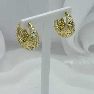 1440 Hoop lágrima Gold Plated 14k High Quality Resistant waterproof