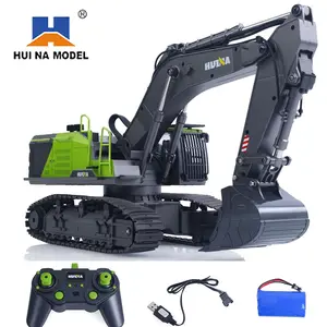 1/14 HUINA 1593 582 RC Excavator Dumper Truck crawler Alloy Tractor Loader 2.4G Radio Controlled Car Engineering toy for boy