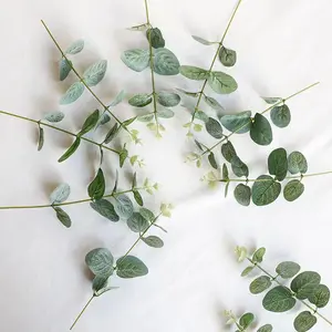 8pcs/set Stem Artificial Eucalyptus & Lemon Balm Plant| Home Decor DIY Floral Arrangement Artificial Flowers Decorative Fruit artificial outdoor plants fake flowers for outdoor front porch decor artificial flowers for outside outdoor decor Nature Vase