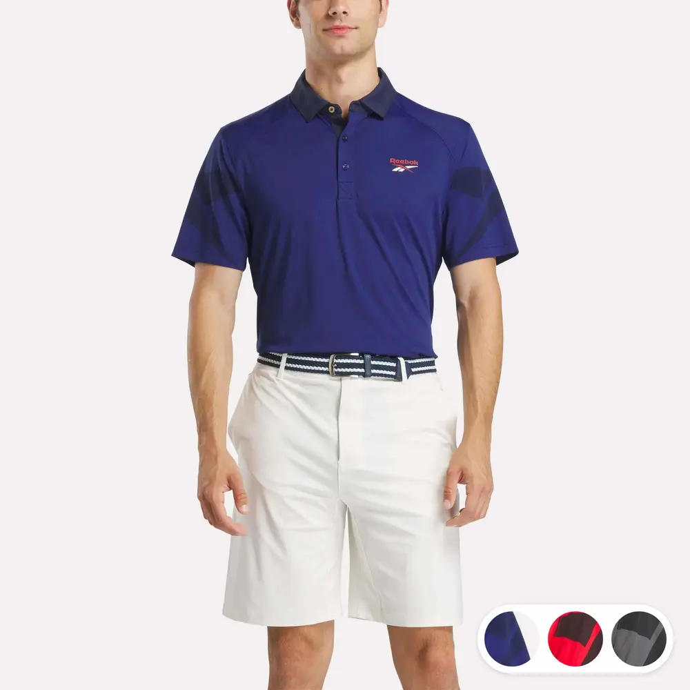 Reebok Men's Signature Vector Colorblocked Polo Shirt