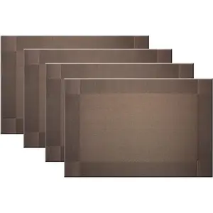 Colourtree Placemats Set of 4, Heat-Resistant Woven Vinyl Placemat, Non-Slip Washable PVC Table Mat, Easy To Clean Premium Plastic Mats for Dining, Kitchen Table