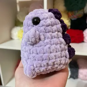 Crochet Dino, Handmade Plushie