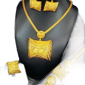 4pcs Luxury Gold Plated Jewelry Set For Women, Suitable For Wedding, Party