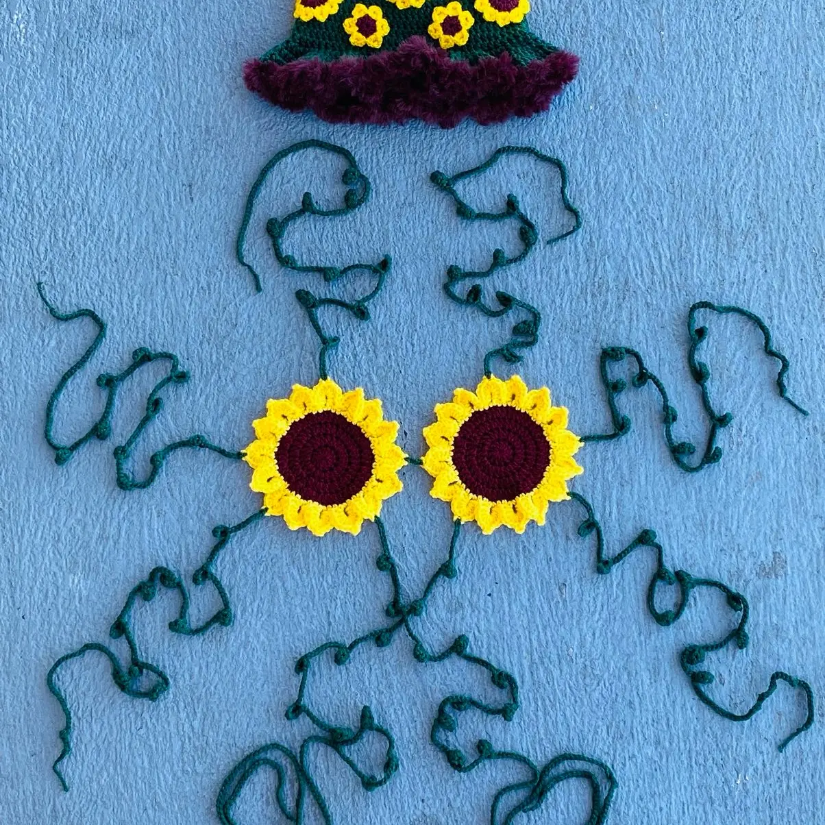 I’m A Sunflower Bucket Hat, Bralette, & Earrings Set