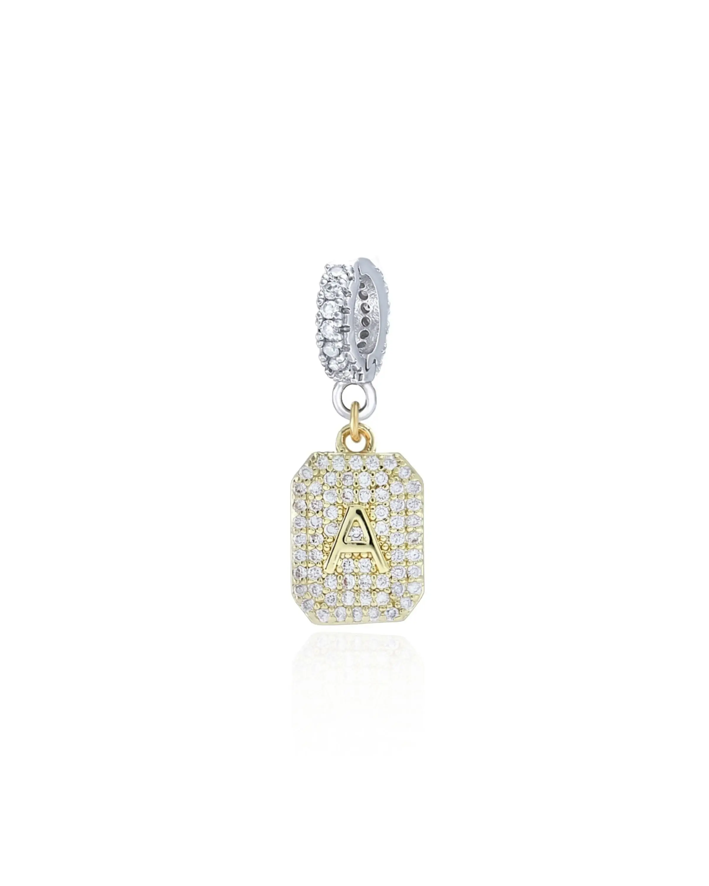 Bright Light Clip-On Letter Charm, Fashion Costume Jewelry Letter Necklace Charm & Pendant, Letter Necklaces