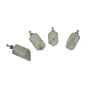 White Quartz Crystal Core Drawer Handles Cabinet Pulls Furniture Decor Set of 4