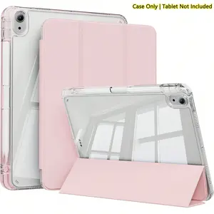 Minimalist Black/Pink/White Tablet Case Soft Shock-Absorbing Protection Ultra-Thin Design / Stand Function / Auto Wake Compatible with iPad 9.7/10.2/10.9/11/12.9, 10th Generation, Air 11, Air 4/5/6, and Galaxy A7/A8/A9+/S6/S7/S8/S9/S9FE/S10+
