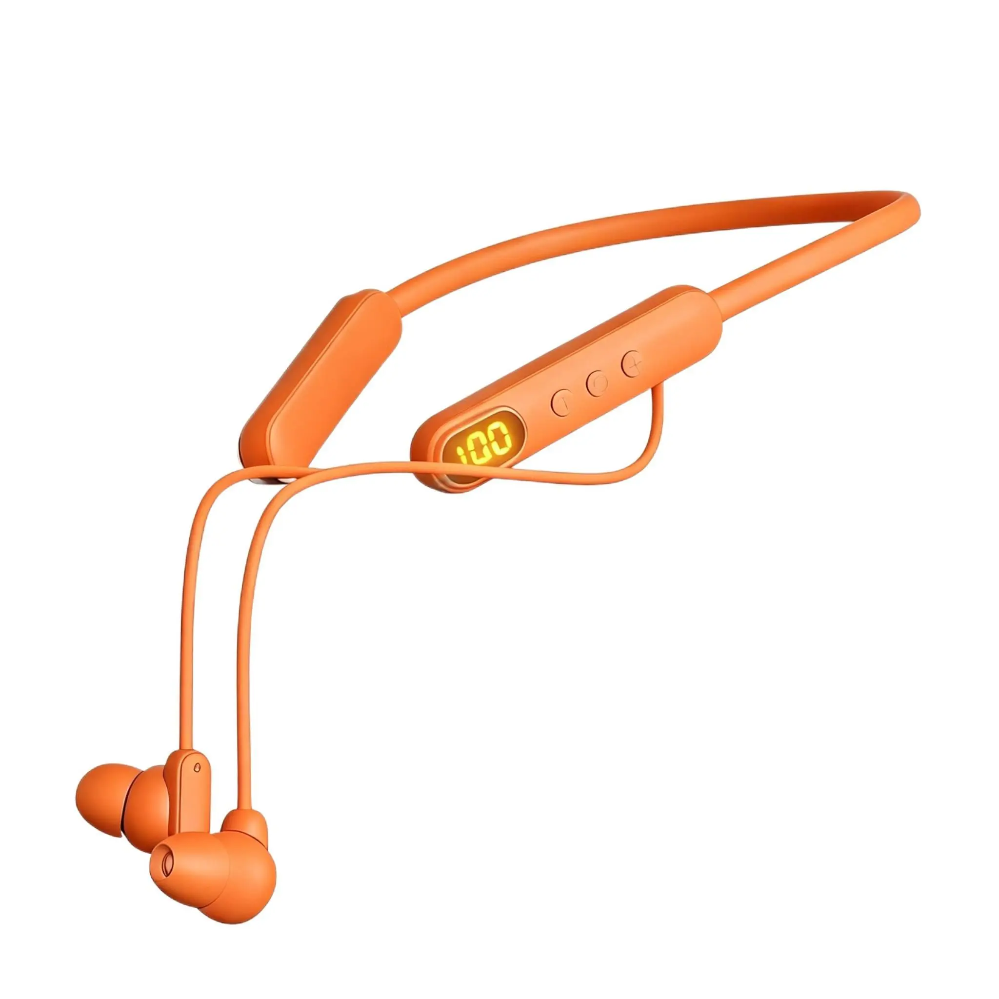Wireless Neckband Earbuds - Durable Audio Device with Sweatproof, Waterproof Silicone Build, Tactile Controls, Ergonomic Fit, Bluetooth 5.3, Built-in Mic for Gym, Running, Hands-Free Calls, Strong Connection, Seamless Sync