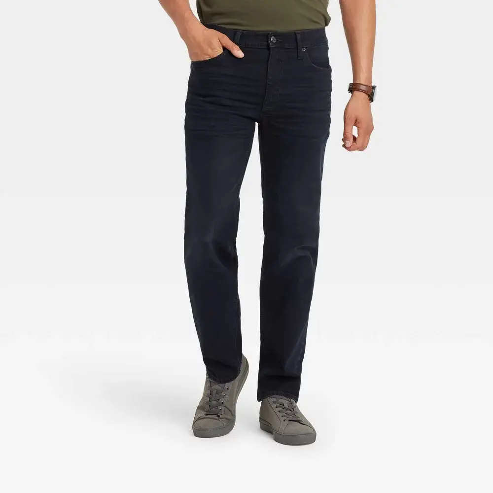 Men's Slim Straight Fit Jeans - Goodfellow & Co Black Denim 34x34
