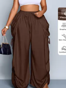 Women's High-Waisted Harem Pants, Casual Pleated Punk Style Drawstring, Versatile Wide Leg Trousers, Comfortable and Stylish