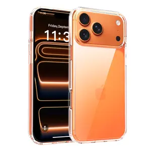 Compatiable with iPhone 17 Pro Case Clear, Transparent Shockproof Phone Cases, Slim Anti-Scratch Hard PC Back Protective Cover Bumper