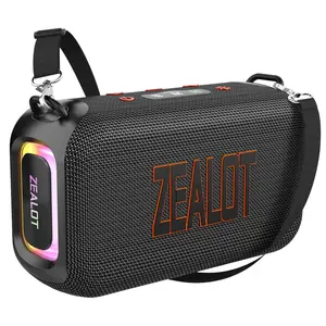 Zealot Shoulder-Mount Bluetooth Speaker, 60W HiFi Sound, IPX7 Waterproof with EQ Adjustment, Ideal for Hiking/Camping/Gym