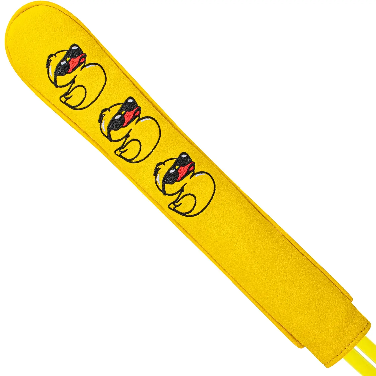Duck-Shaped Embroidery Golf Direction Stick, Waterproof PU Leather Positioning Rod, Protective Cover for Golf Accessories, Golf Gift Accessory