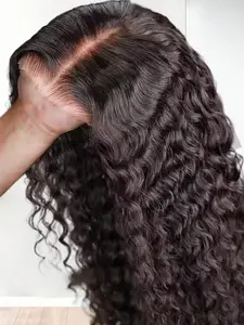 Wear and Go Pre Cut 5X5 Hd Lace Closure Glueless Wig Deep Wave Frontal Human Hair Wigs Deep Curly Lace Front Human Hair Wigs For Women