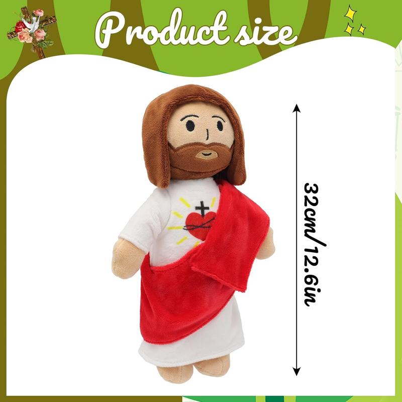 Yelakey (No light, No breathing) Sacred Heart of Jesus Plush Toys Stuffed toys plushies for kids children,  Lovely Easter Gift, Christian Baptism Gift, Thanksgiving Christmas Gift Durable Soft Fluffy