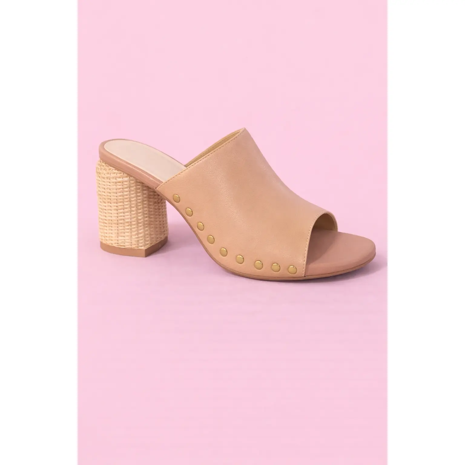Serena Wicker Studded Heels