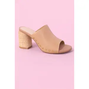 Serena Wicker Studded Heels