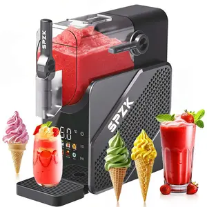 SPZTJK Slushie Machine  Food-Grade Stainless Steel  5-Second Quick Slush Make Slush, Milkshakes, Cocktails, Wine & 200+ Drinks Without Ice Auto-Clean Function | For Home, Office, Restaurant, Bar & Parties  Ice