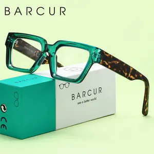 Barcur Super Large Square Frame High Definition Reading Mirror, Comfortable for Daily Office and Study, No Pressure Sensation