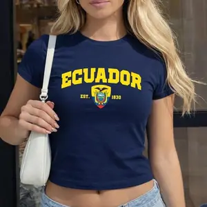 Ecuador Baby Tee, Ecuador Flag Baby Tee, Ecuador Pride Baby Tee, Ecuador Soccer Fan Tee, Full Sizes, Full Colors