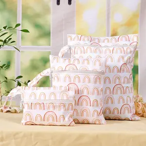 Waterproof Diaper Bag Set, 3 Counts/set Diaper Changing Mat & Wipes Bag & Storage Bag, Baby Travel Essentials for Outdoor, Multifunctional Hanging Bag, Travel Diaper Tote, Lightweight Diaper Handbag Gift