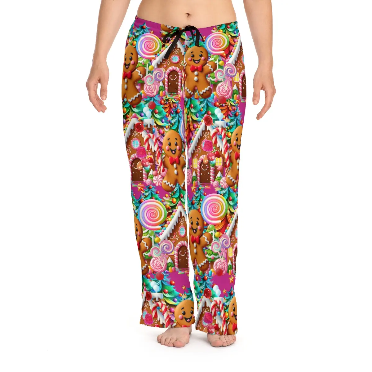 Gingerbread Women's Pajama Pants - Festive Christmas Lounge Wear, Holiday Sleep Bottoms, Cozy Winter PJ Trousers, Christmas Eve Apparel