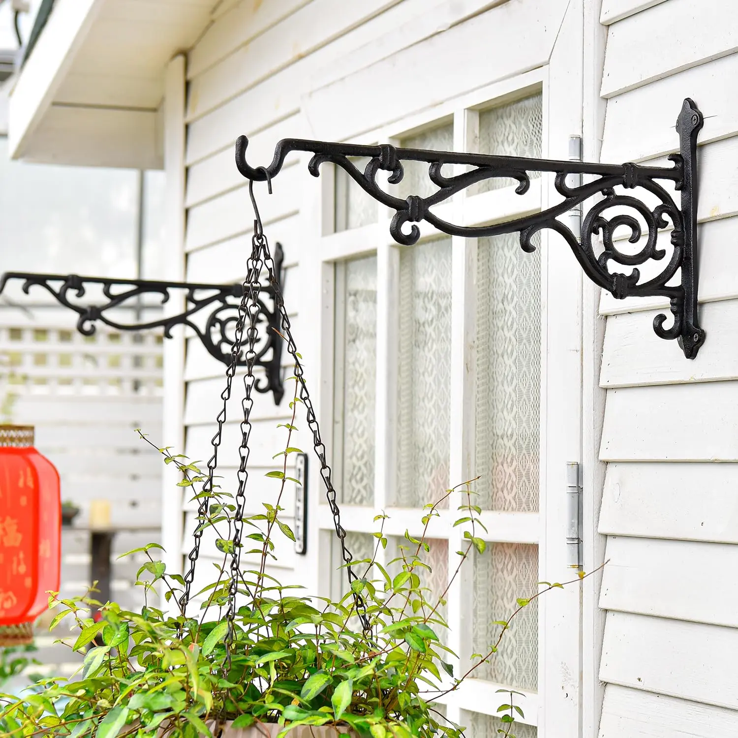 Sungmor Cast Iron Hanging Plant Bracket, 16.5" Large Outdoor Wall Plant  Hangers, 2pcs Black Heavy Duty Hanging Basket Hooks, Decorative Hooks for  Flower Pot, Lantern, Wind Chime, Hummingbird Feeder - TikTok Shop