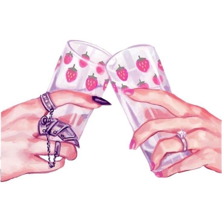 NANA- Strawberry Glass Cup (NO STRAW)