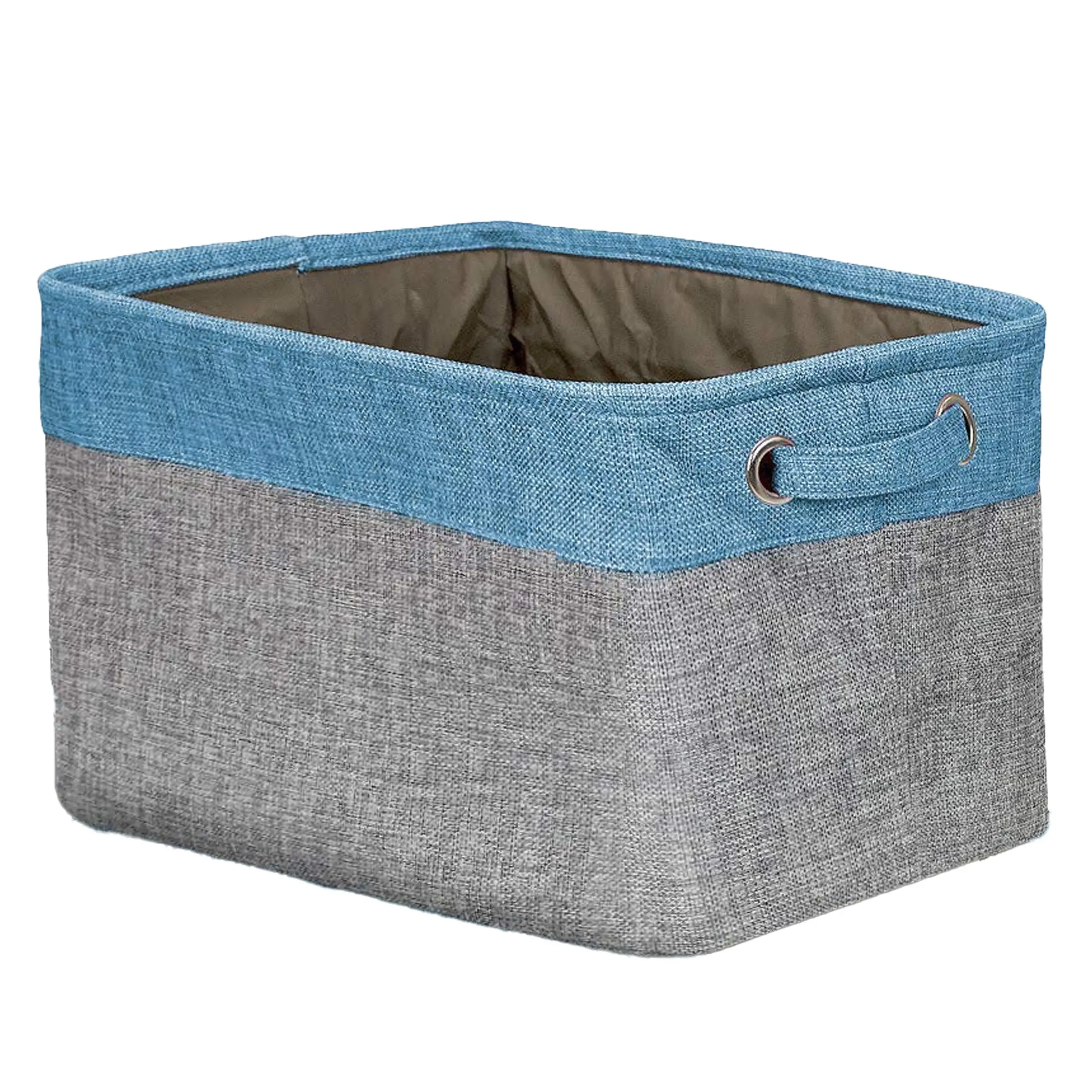 Sorbus Rectangular Collapsible Cotton Storage Basket with Handles - 15"L x 10.75"W x 9.50"H Single Bin, Home Supplies Organizer for Cube Shelf, Beauty & Garage Use, Holds Clothes, Towels